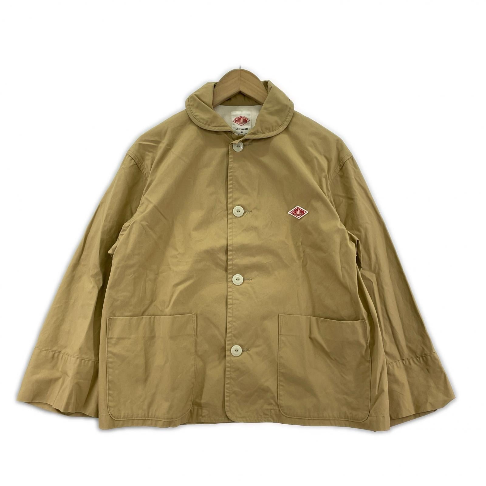 ジャケット 丸襟 36 ベージュ