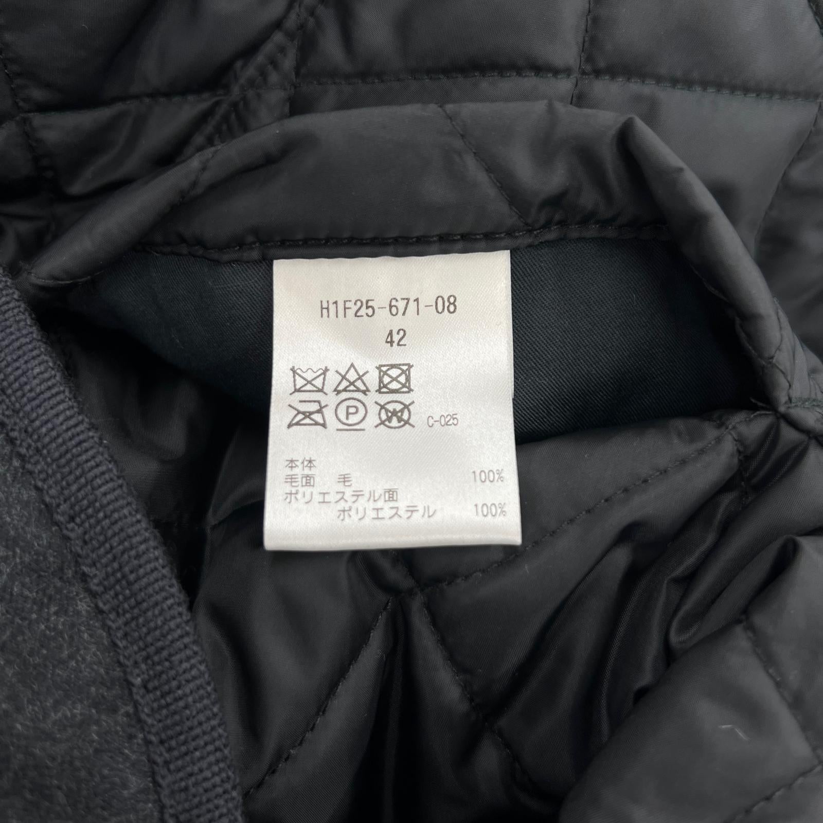 ジャケット キルティングジャケット/グレー×ブラック ブラック