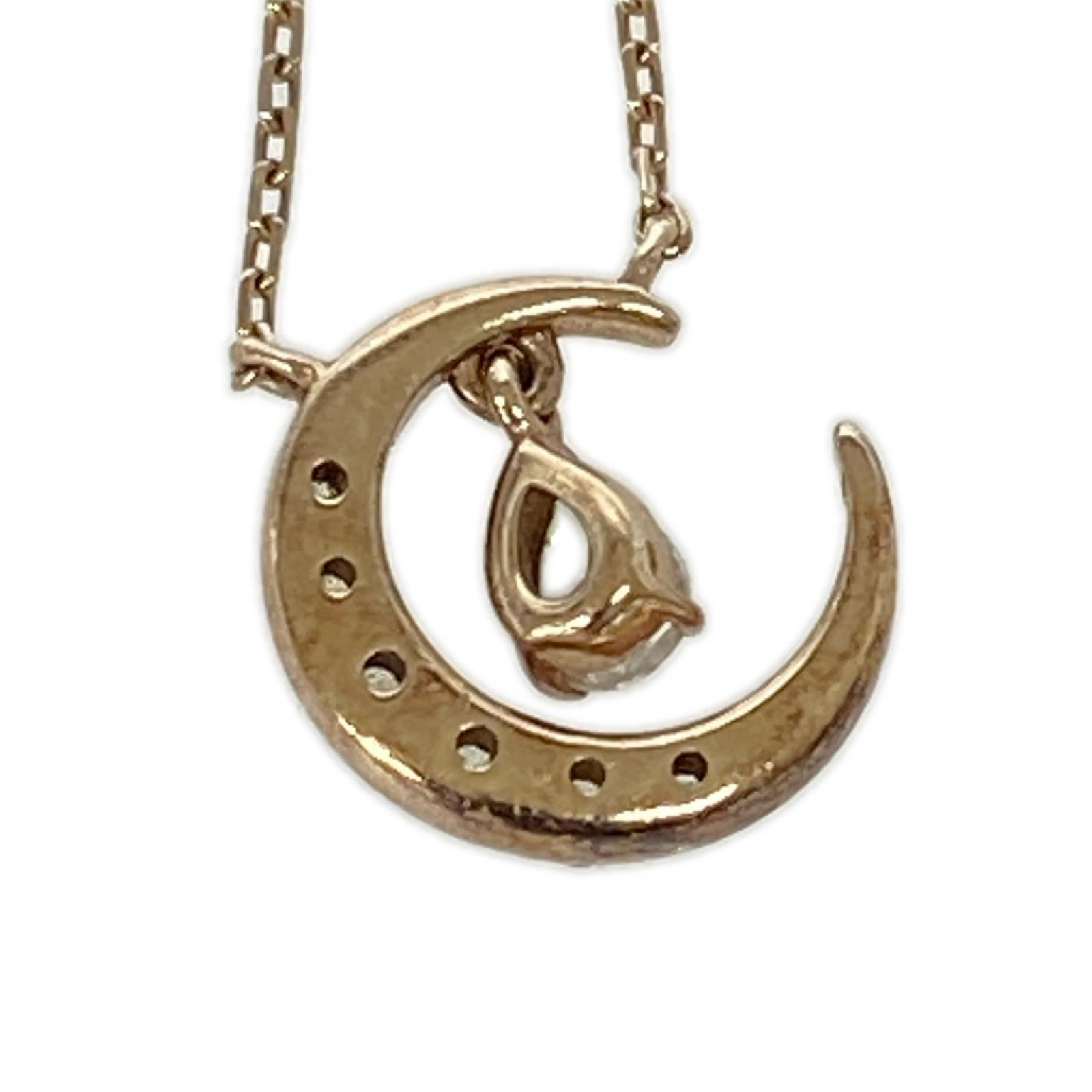 ネックレス SILVER ムーンネックレス GLD