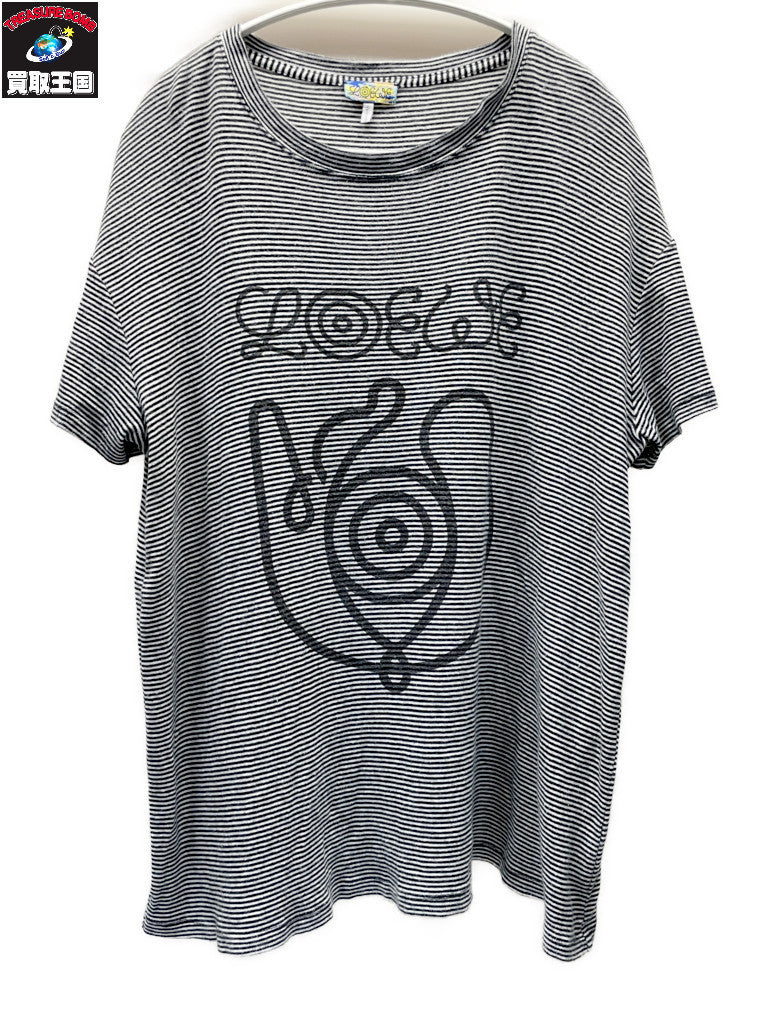 LOEWE 20SS Eye LOEWE Nature Stripe Cropped T-Shirt ボーダーTee M