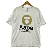 半袖Ｔシャツ Aape ﾛｺﾞﾌﾟﾘﾝﾄ 4ﾎﾜｲﾄ　（L） L ホワイト