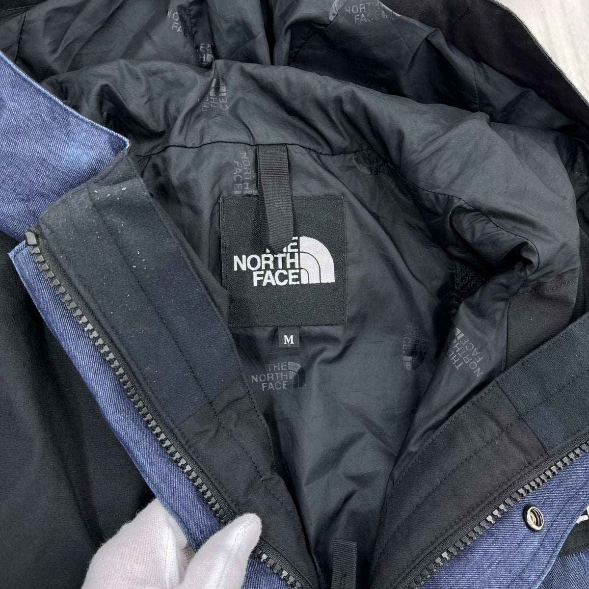 マウンテンパーカー マウンテンライト デニムジャケット 青 黒 NP12032 M M