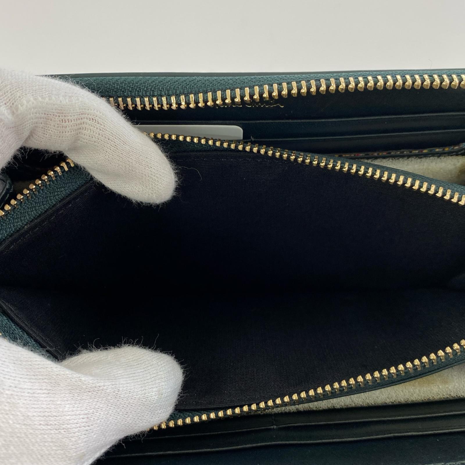長財布 ラウンドジップウォレット 緑 グリーン