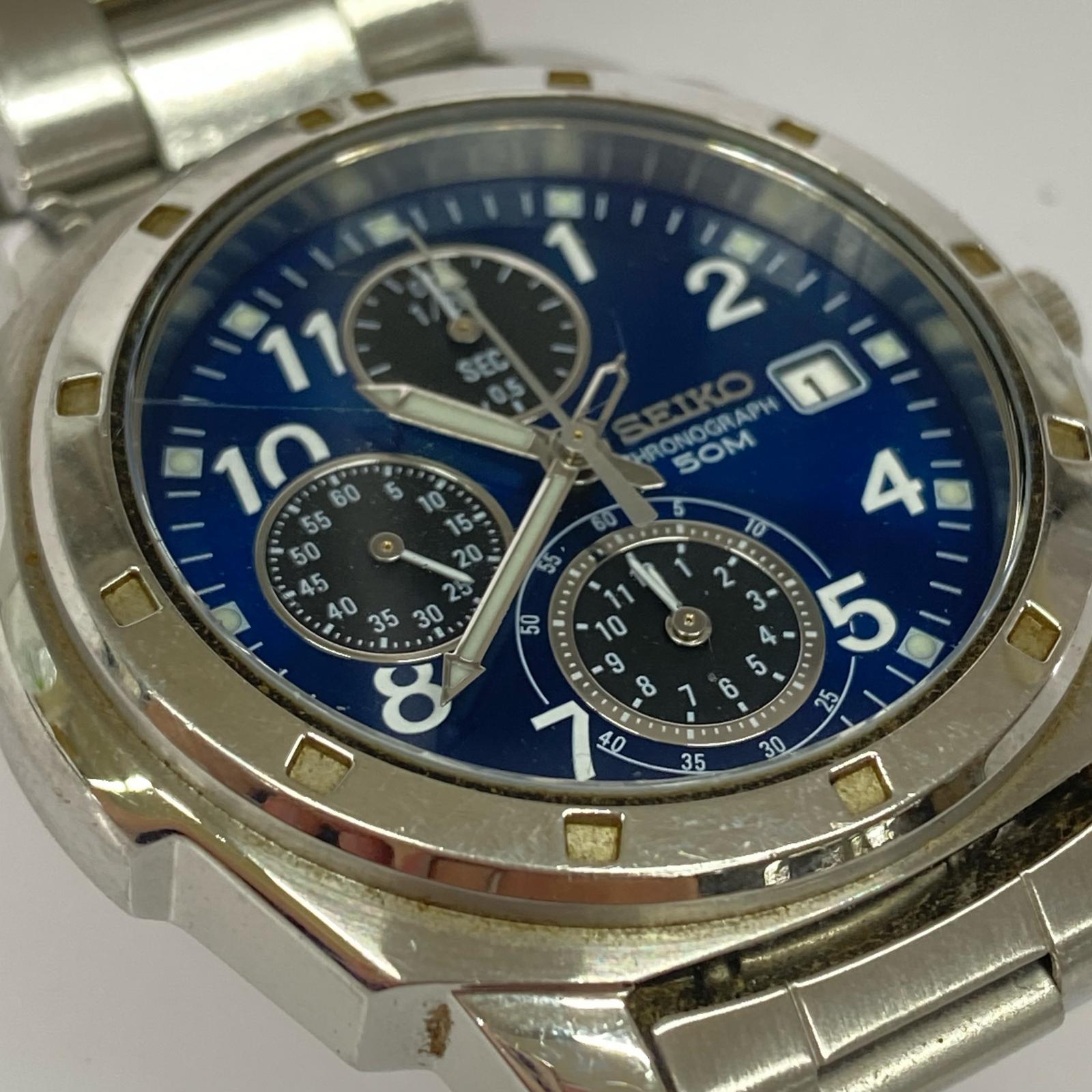 その他アクセサリー クロノグラフ ステンレス クオーツ ブルー
