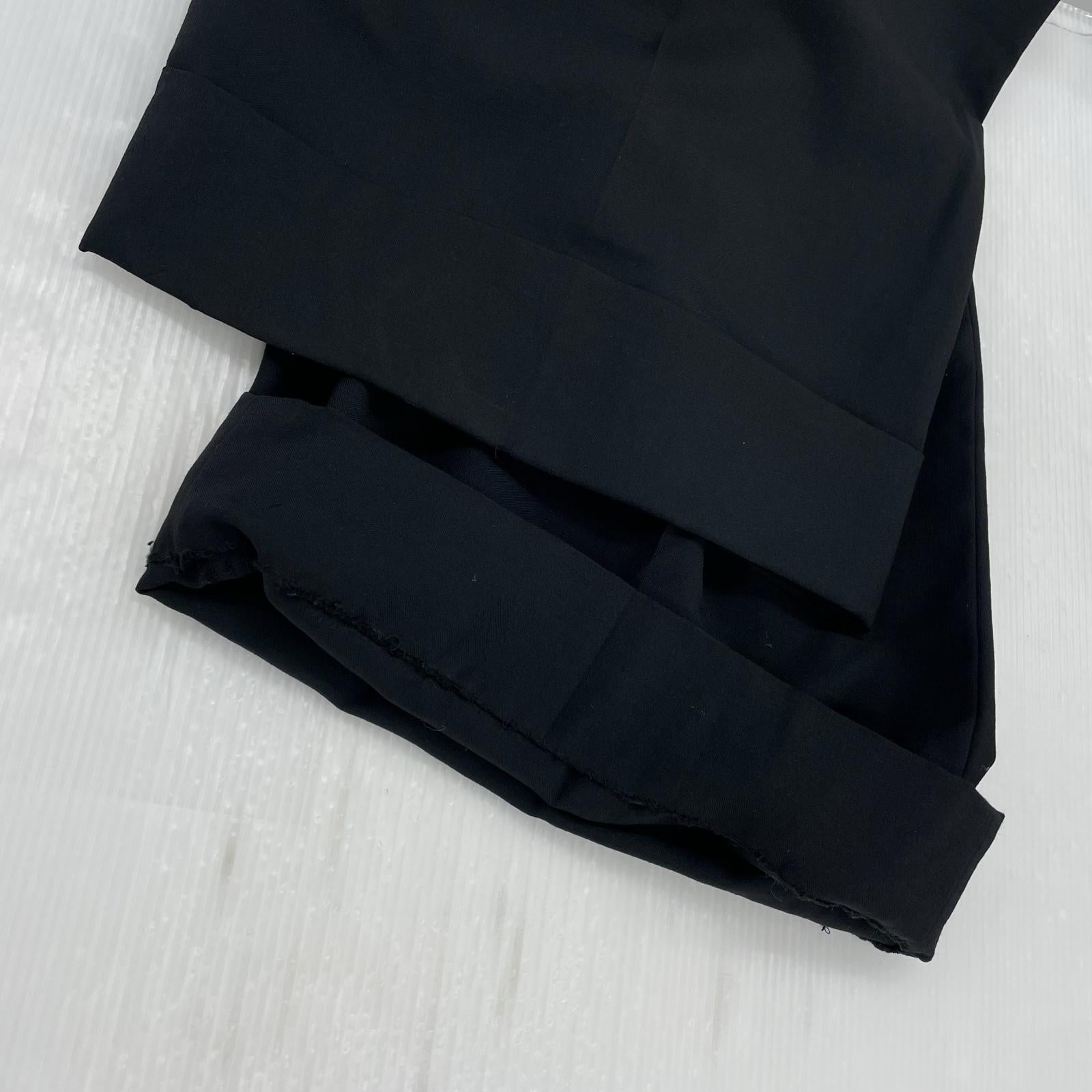 パンツ JUNYA WATANABE COMME des GARCONS 26SS ウールモヘア フレアバギー2タックスラックス S 黒 S ブラック