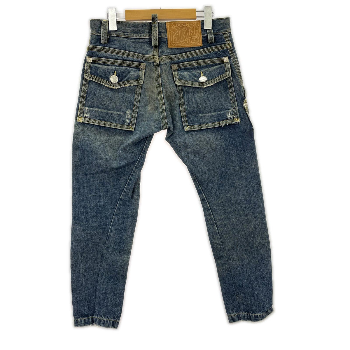 デニムパンツ ALOHA ｸﾛｯﾌﾟﾄﾞﾃﾞﾆﾑﾊﾟﾝﾂ (W32) 40 ブルー