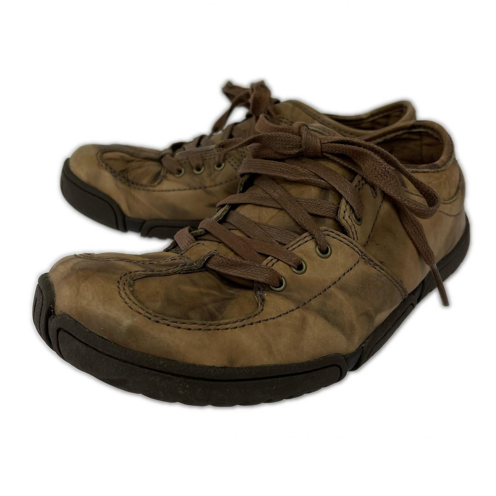 その他靴 DIESEL spuare toe leather snea 茶　25.5 25.5cm (US7 1/2 UK7 EU41) ブラウン