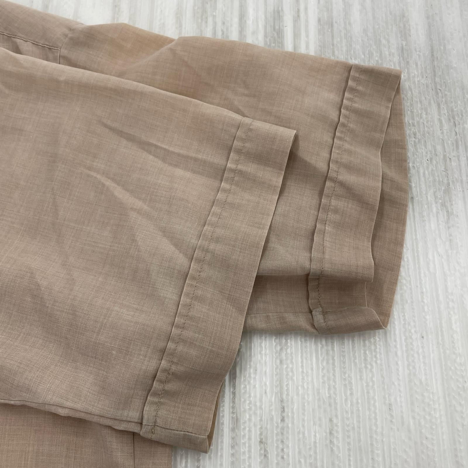 半袖シャツ ~70s 開襟シャツ NEVER IRON by CAMPUS (L) L ベージュ