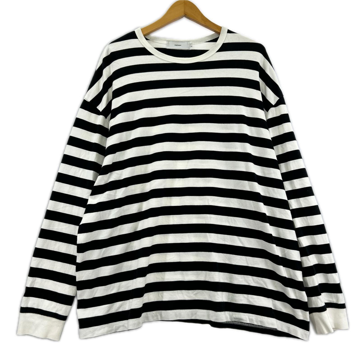 長袖Ｔシャツ ﾎﾞｰﾀﾞｰ 黒白 (2) 2