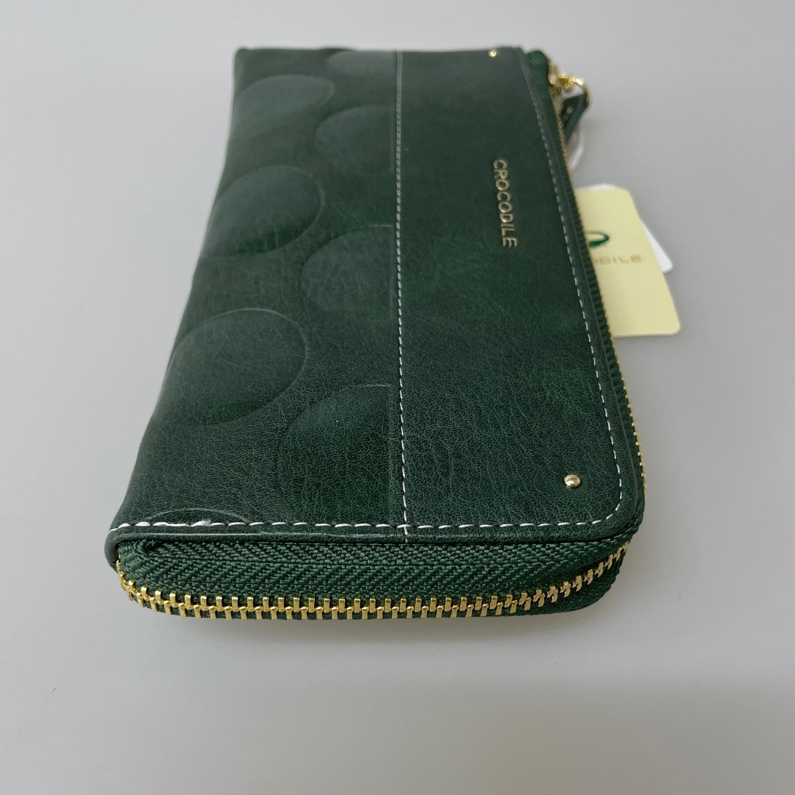 長財布 CROCODILE ロングウォレット グリーン
