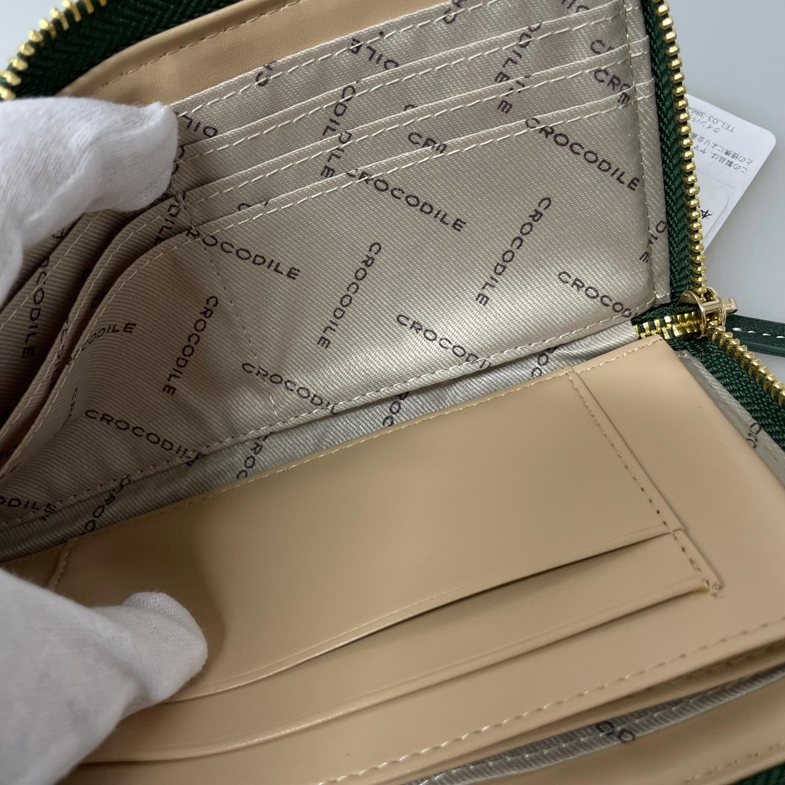 長財布 CROCODILE ロングウォレット グリーン