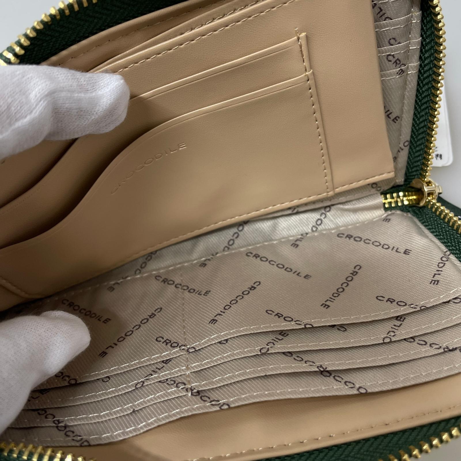 長財布 CROCODILE ロングウォレット グリーン