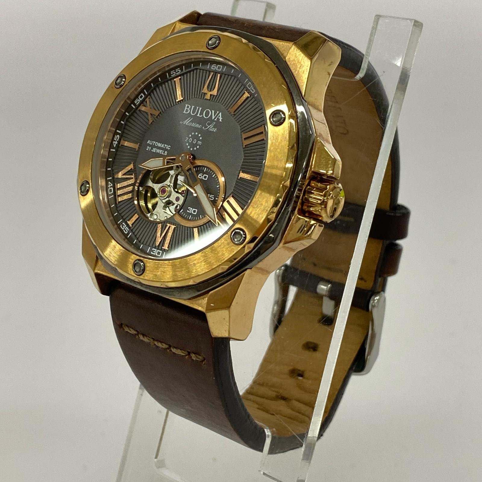 腕時計 BULOVA マリンスター 自動巻き ブラウン