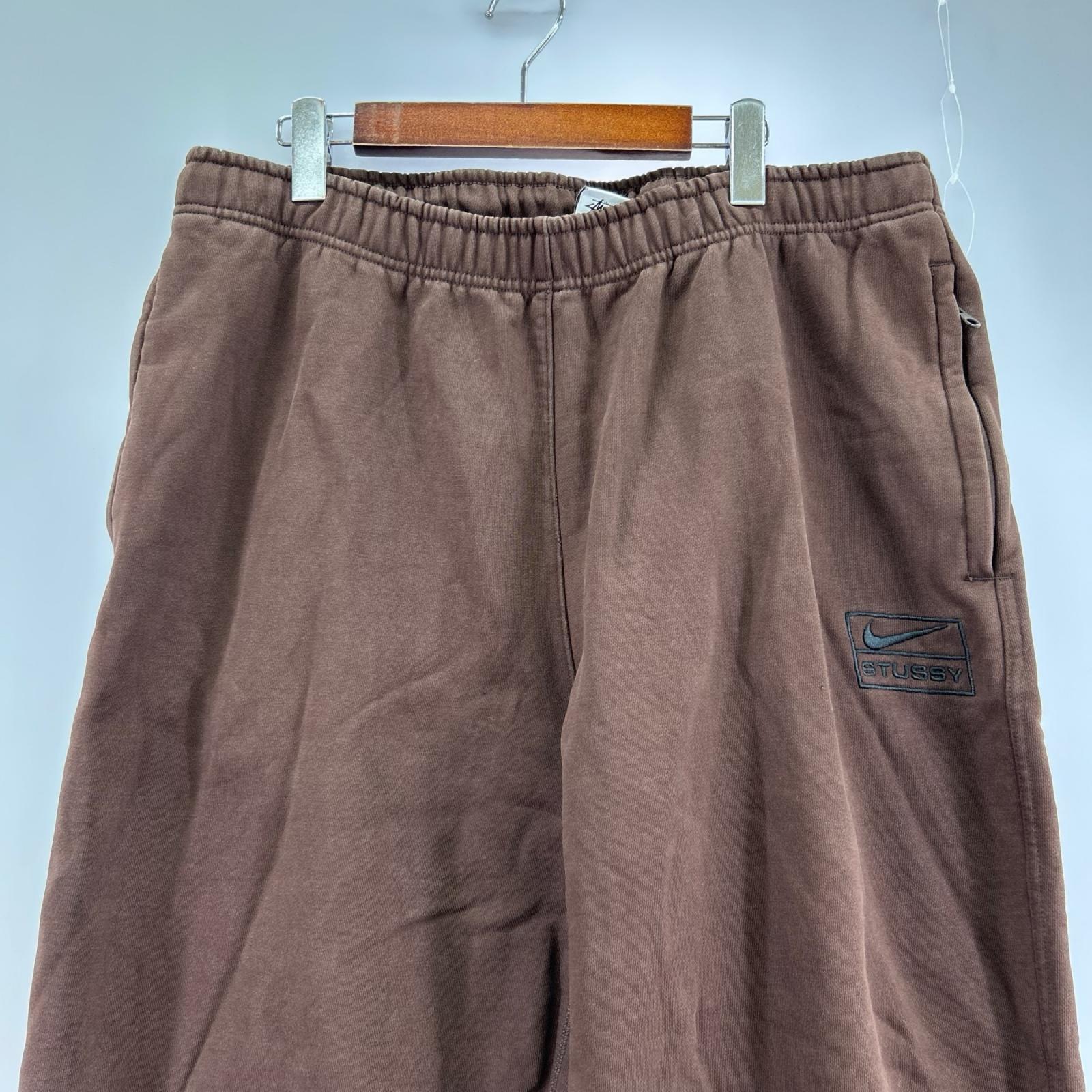 パンツ ×NIKE Stone Washed Fleece Pant 茶 (L) L ブラウン