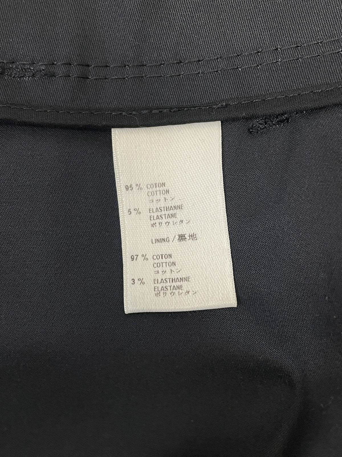 LOUIS VUITTON ステッチデザイン ワイドパンツ 36 黒