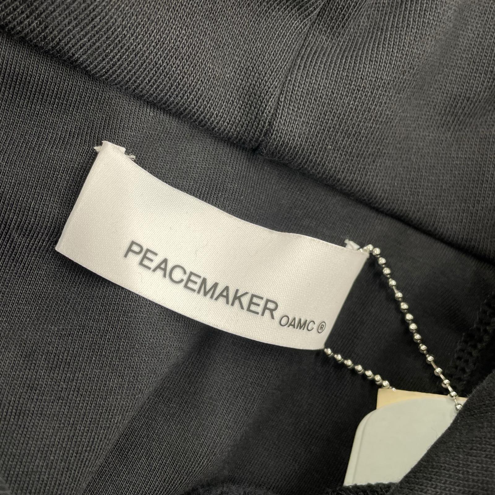 パーカー OAMC×PEACEMAKER 25AW Loose Fit Hoodie Pigeon Print S 黒 S ブラック