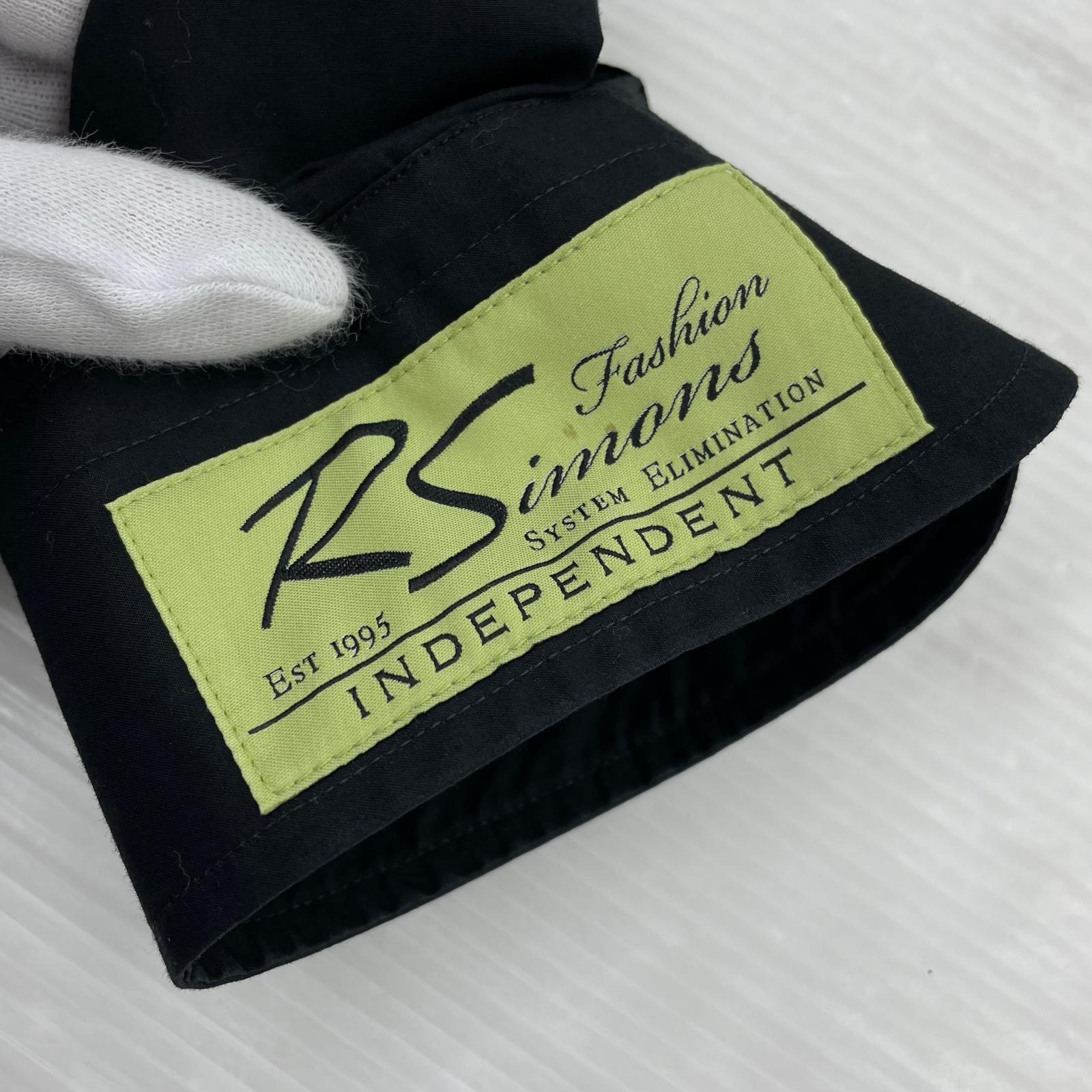 長袖シャツ RAF SIMONS×Philippe Vandenberg 23SS アートパッチ オーバーサイズシャツ 46 黒 46 ブラック