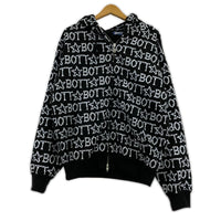 パーカー 23SS BONES DOUBLE ZIP HOODIE M M ブラック