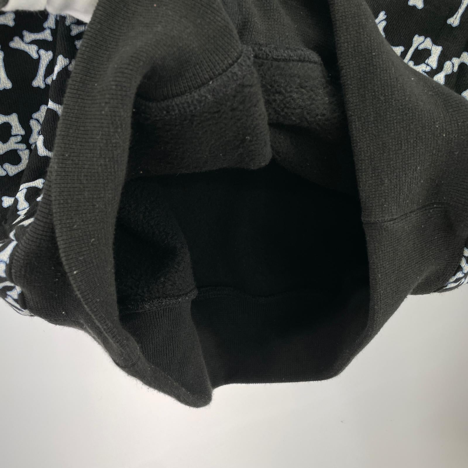 パーカー 23SS BONES DOUBLE ZIP HOODIE M M ブラック