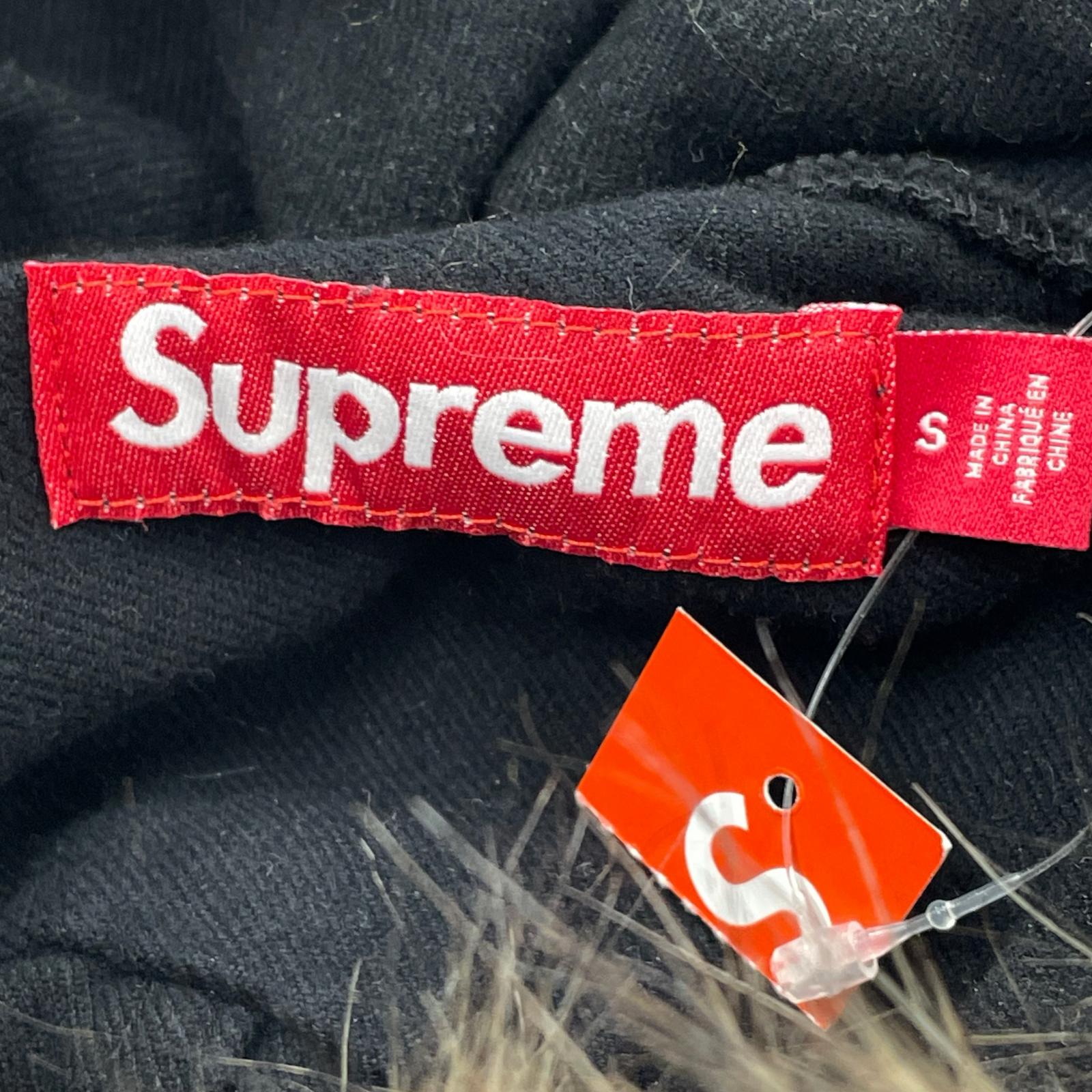 長袖シャツ 24FW Fur trim Flannel Hooded Shirt S ブラック