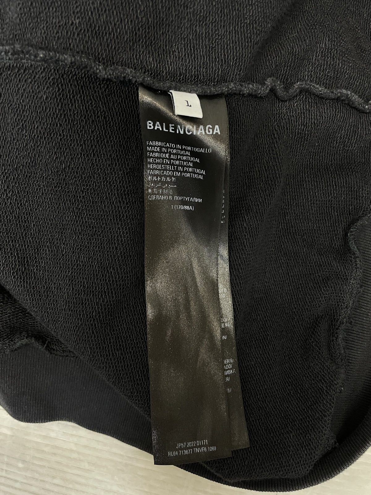 BALENCIAGA 22AW Large Fit New Sporty B Hoodie L ブラック