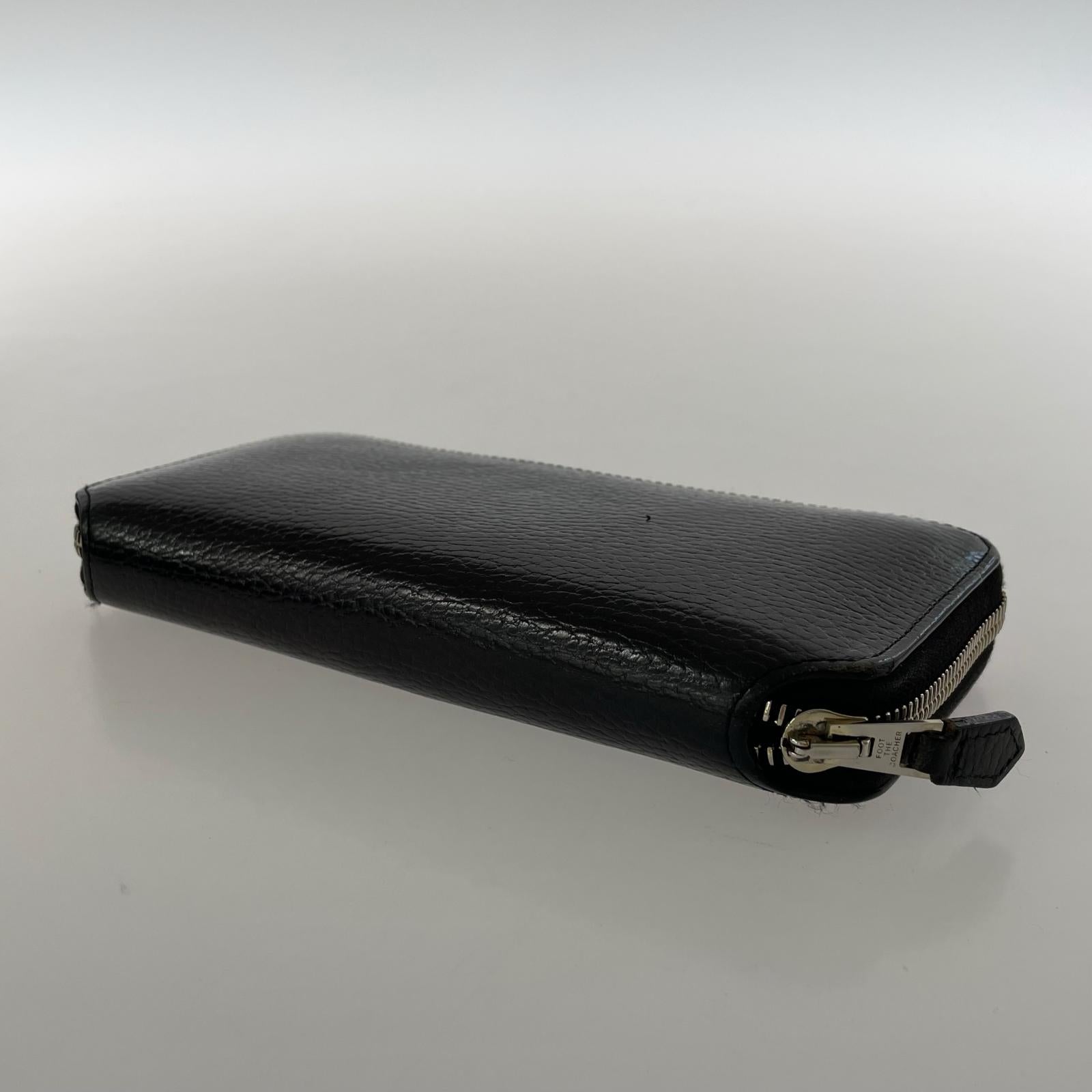 長財布 ラウンドジップレザーロングウォレット ブラック