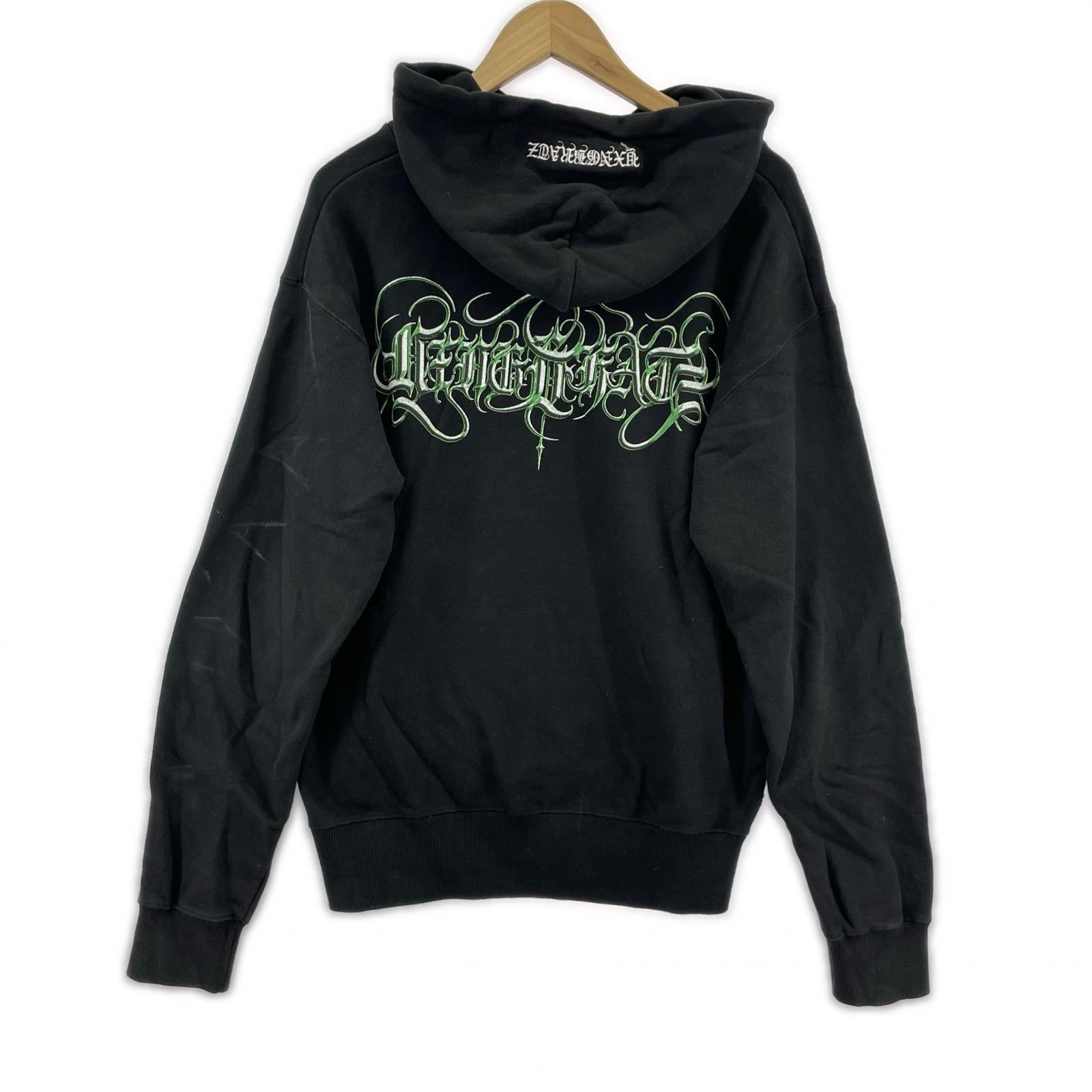 パーカー yxngbratz Medusa hoodie green M ブラック