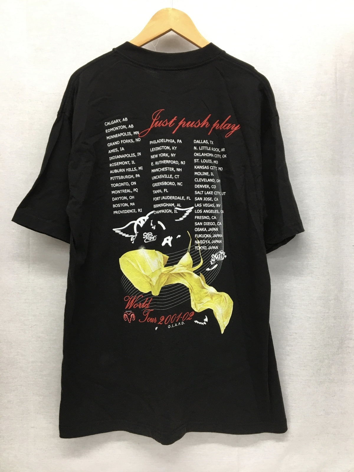 半袖Ｔシャツ 00s AERO SMITH JUST PUSH PLAY TOUR（L）