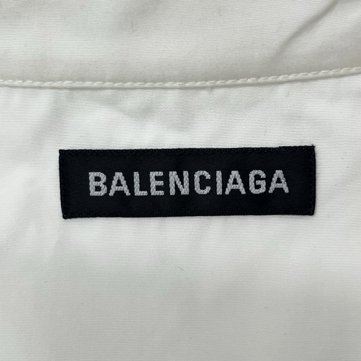Balenciaga/半袖ｼｬﾂ/白/39/半袖ビッグシルエットコットンシャツ 39 622260 TIM39