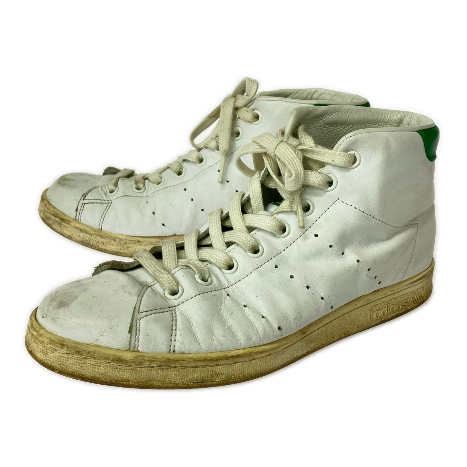 スニーカー STAN SMITH MID RUNNING 白緑 (26.5) 26.5cm (US8 1/2 UK8 EU43) ホワイト