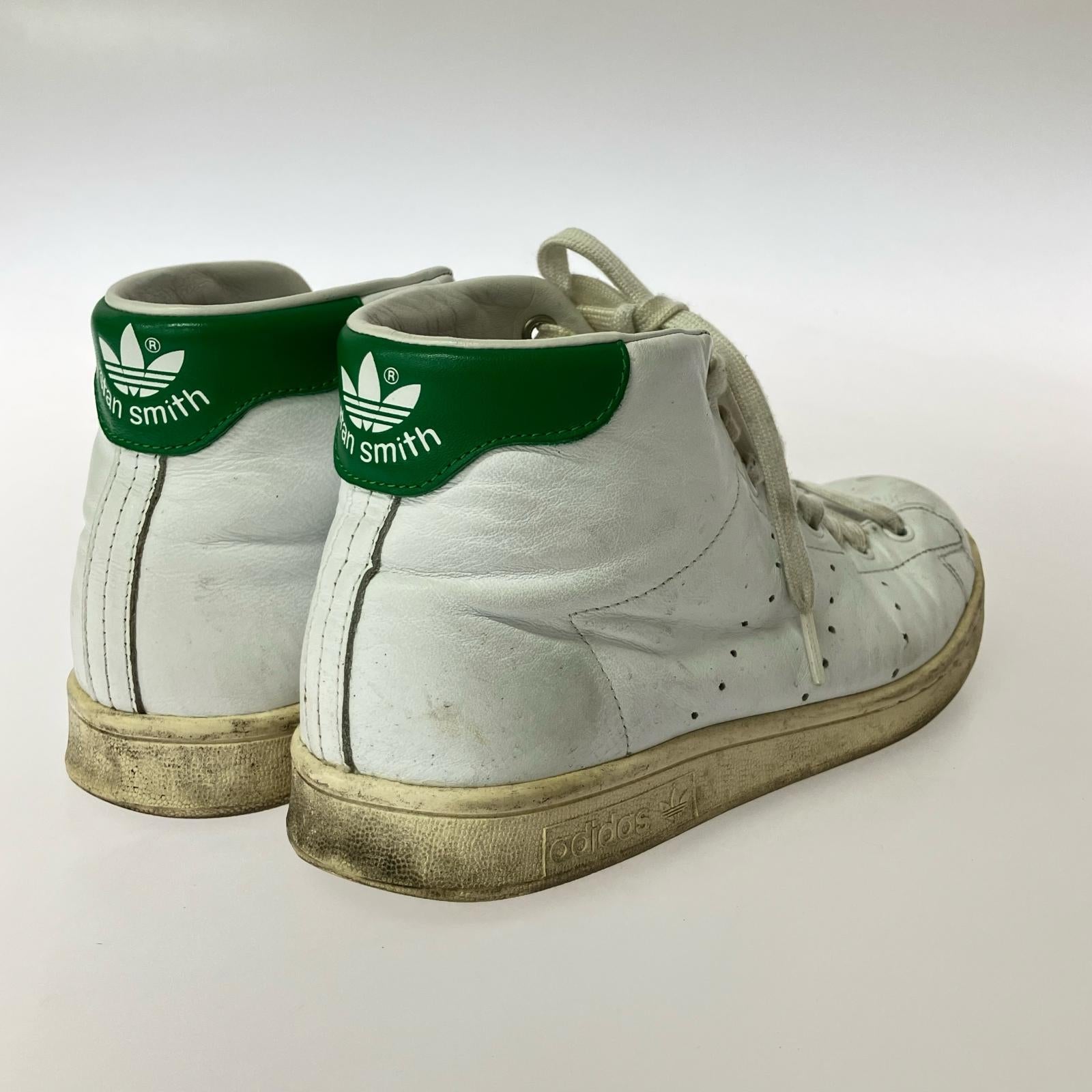 スニーカー STAN SMITH MID RUNNING 白緑 (26.5) 26.5cm (US8 1/2 UK8 EU43) ホワイト
