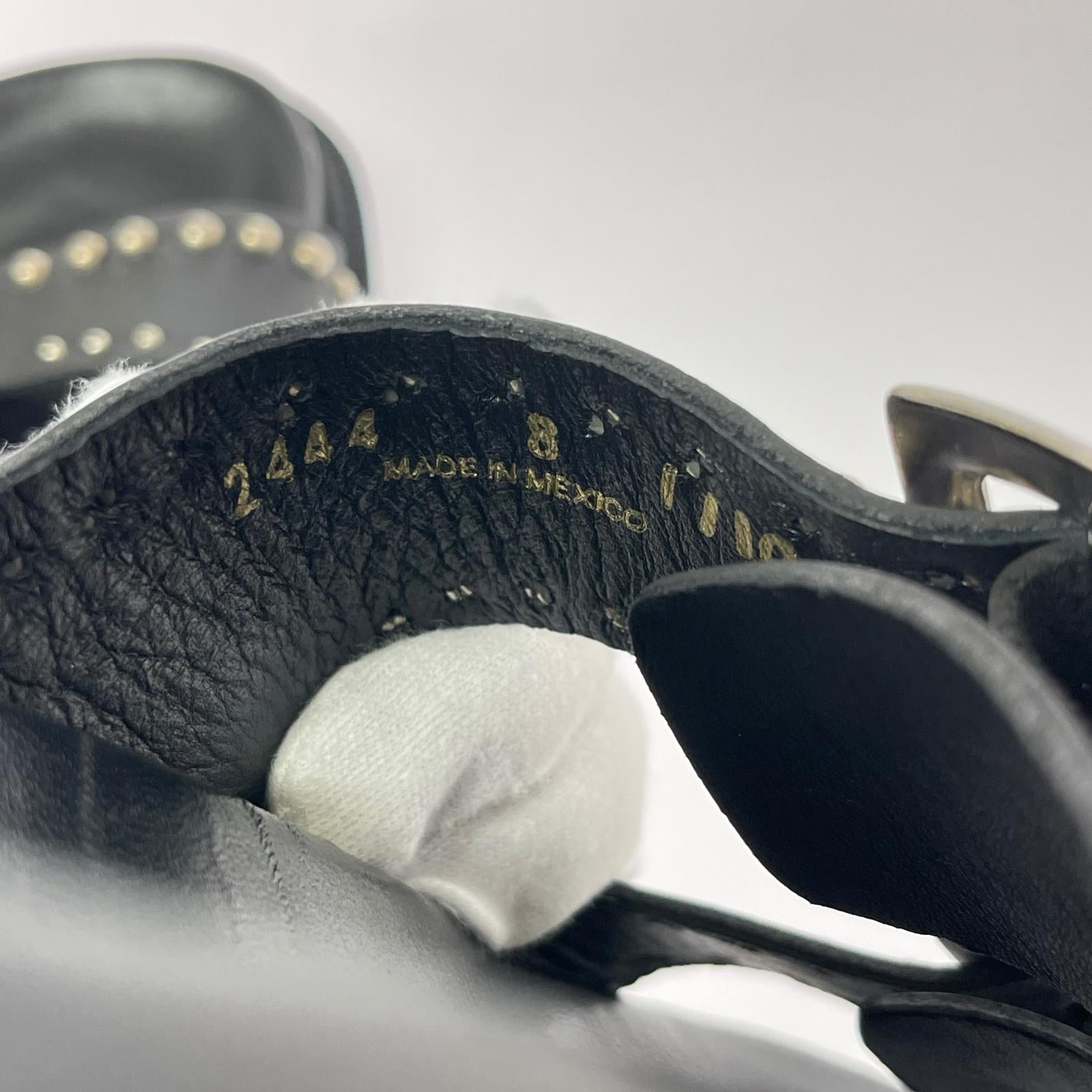 サンダル CANINADO×HTC DOUBLESTRAP SANDAL スタッズ サンダル 黒 ブラック