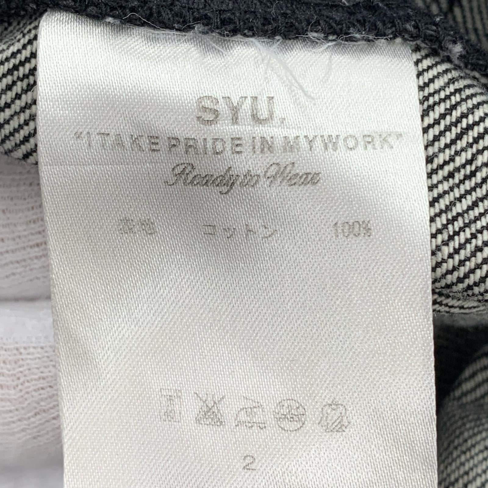 デニムパンツ SYU.　切替　イージーパンツ 2 ブラック