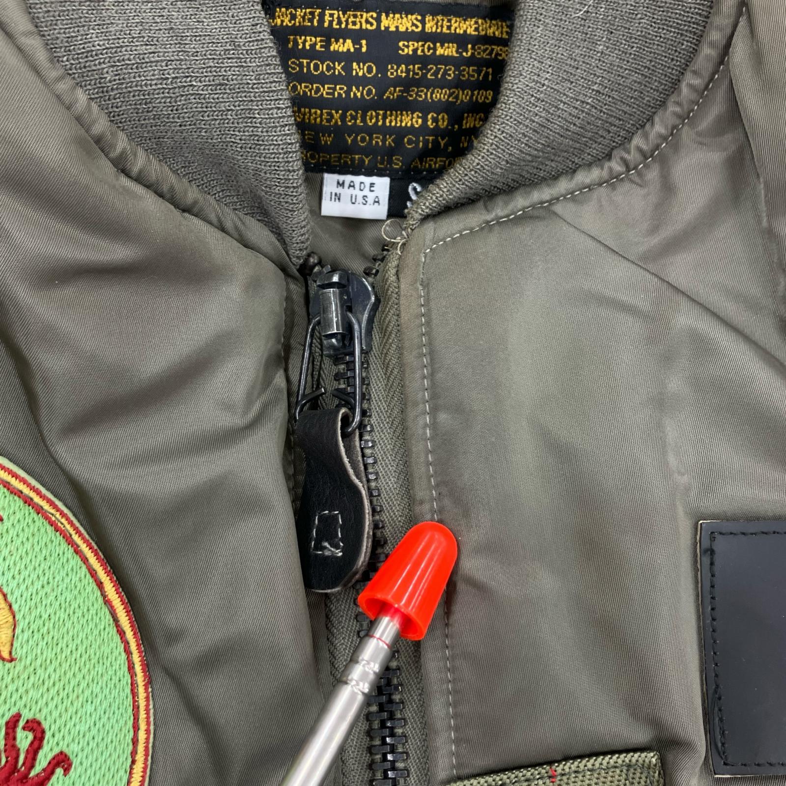 ジャケット USA製 MA-1 ドラゴンワッペン (S) S