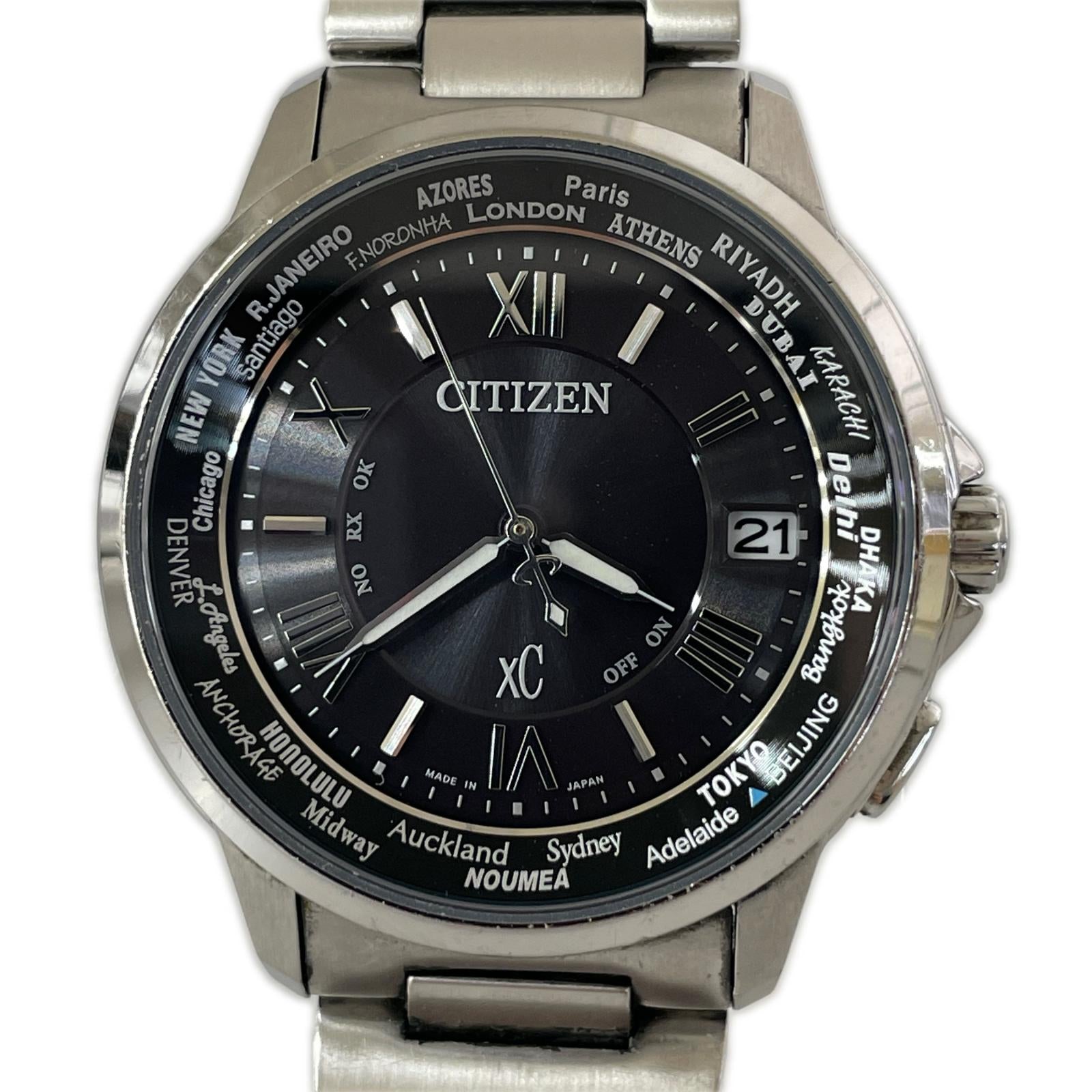 腕時計 XC ECO-DRIVE 電波ソーラー ブラック
