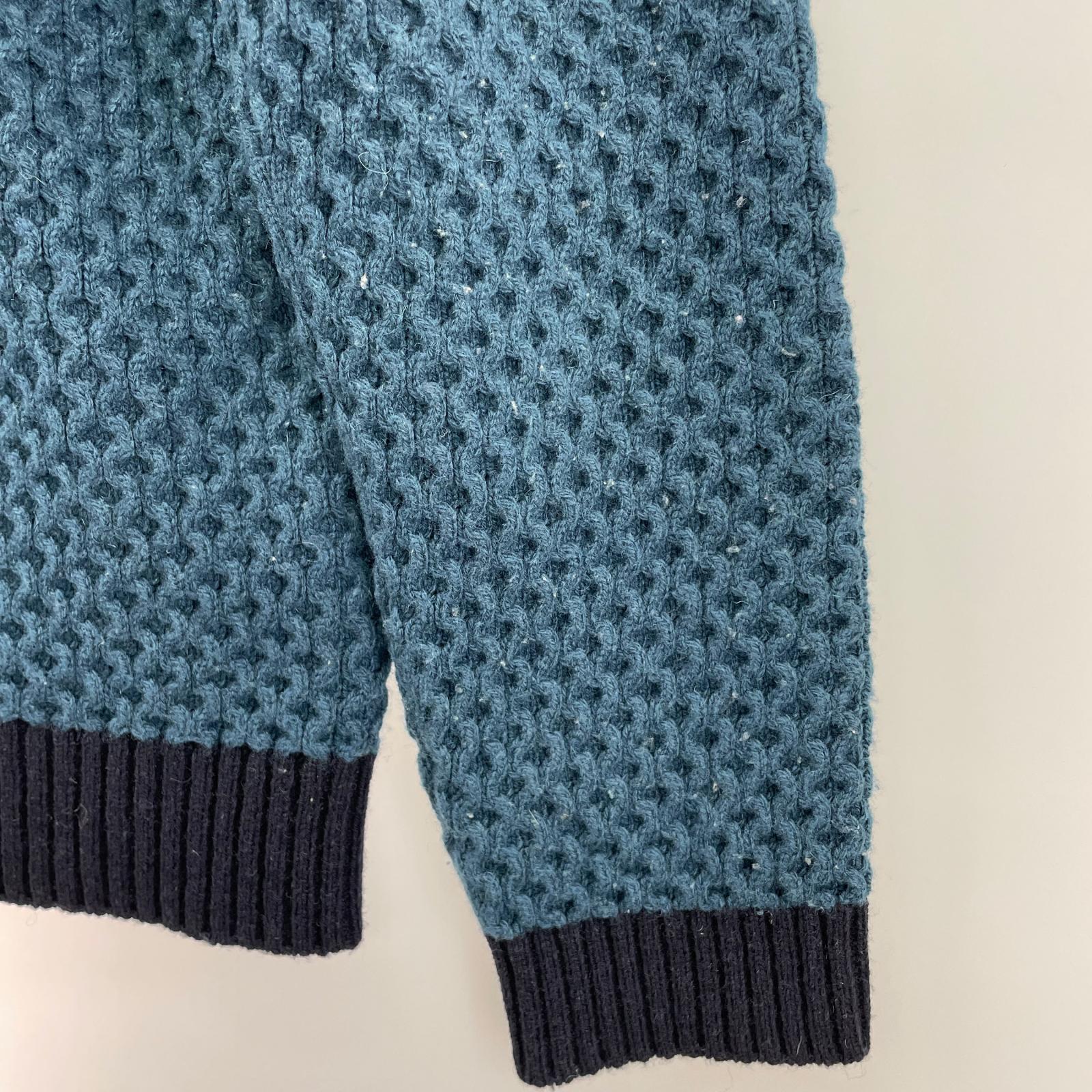 ニット ﾌﾙｼﾞｯﾌﾟﾆｯﾄｼﾞｬｹｯﾄ BLU S ネイビー