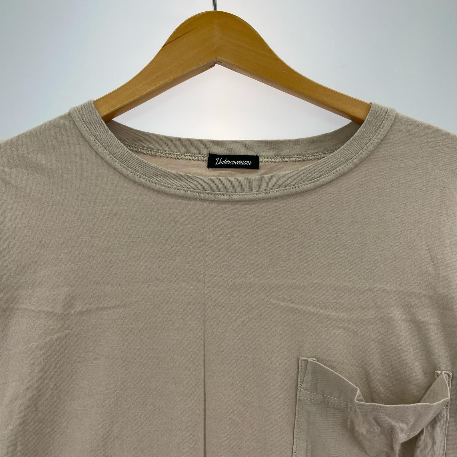 半袖Ｔシャツ 裾アフガンプリント Languid PK TEE 2 BEG 2 ベージュ
