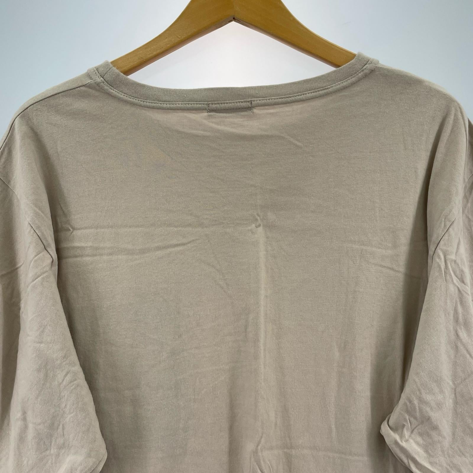 半袖Ｔシャツ 裾アフガンプリント Languid PK TEE 2 BEG 2 ベージュ