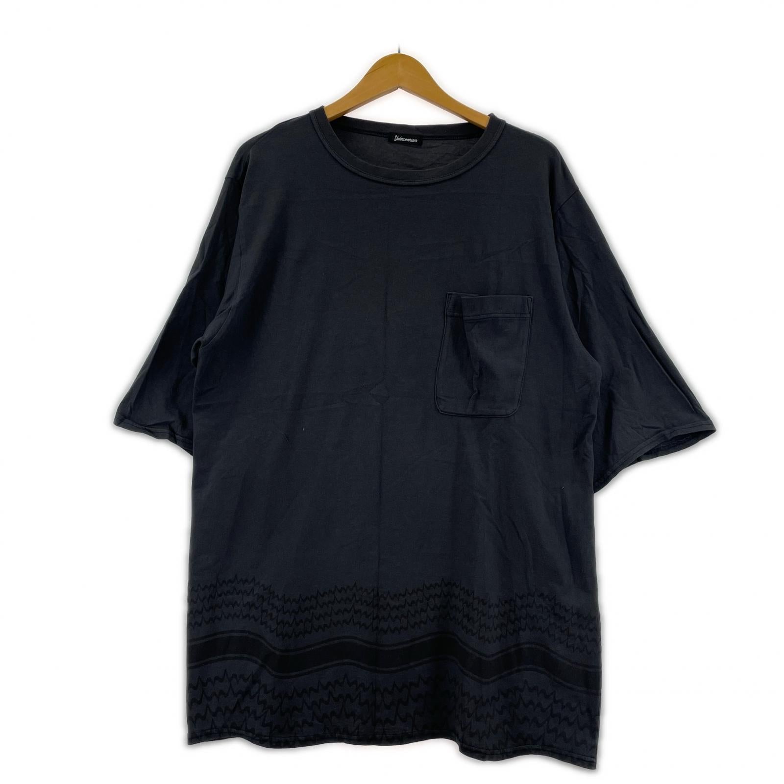 半袖Ｔシャツ 裾アフガンプリント Languid PK TEE 2 BLK 2 ブラック