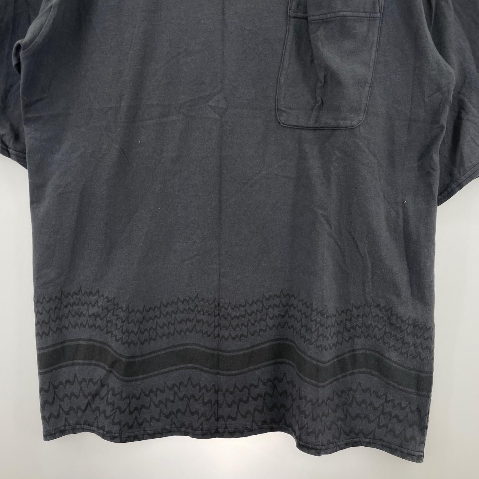 半袖Ｔシャツ 裾アフガンプリント Languid PK TEE 2 BLK 2 ブラック