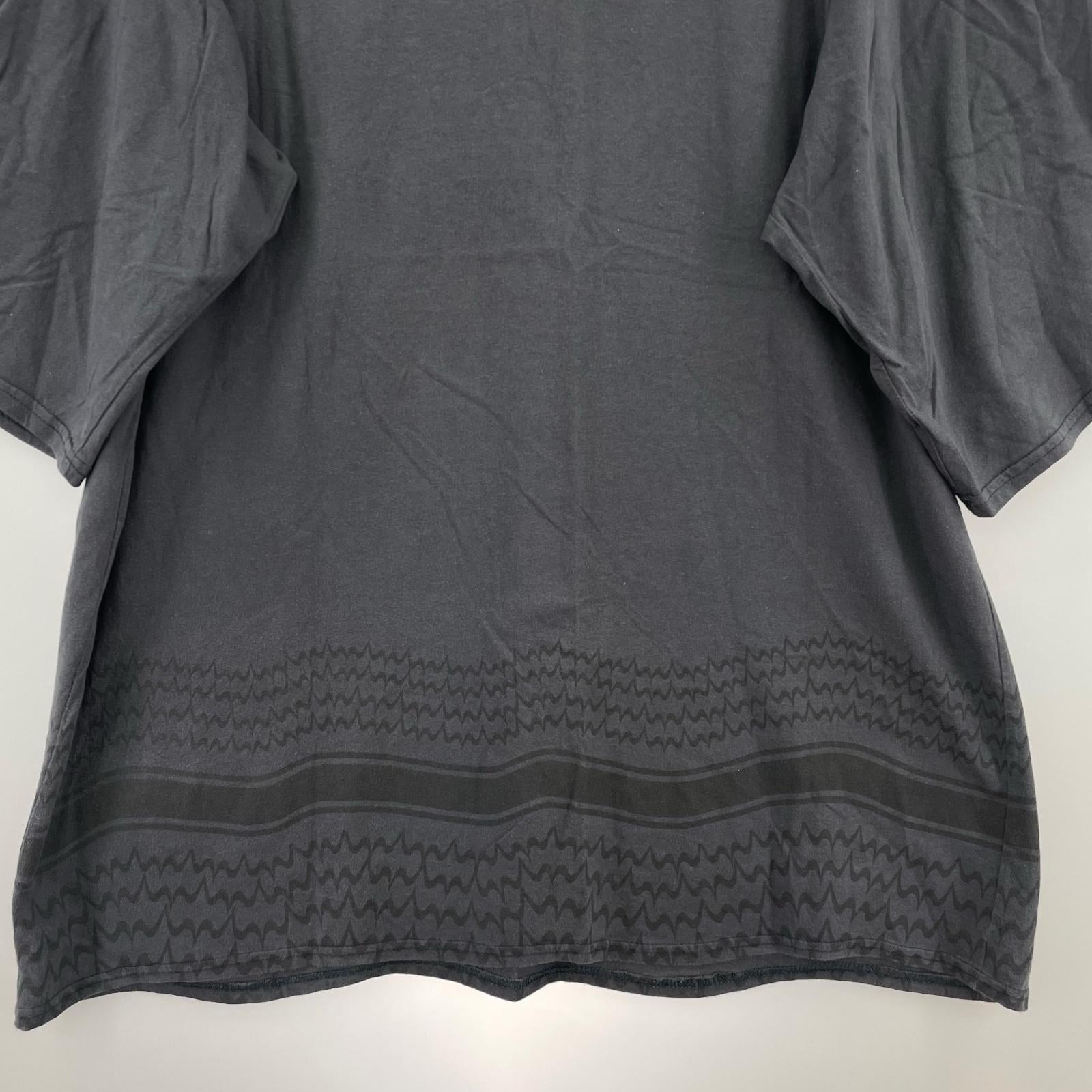 半袖Ｔシャツ 裾アフガンプリント Languid PK TEE 2 BLK 2 ブラック