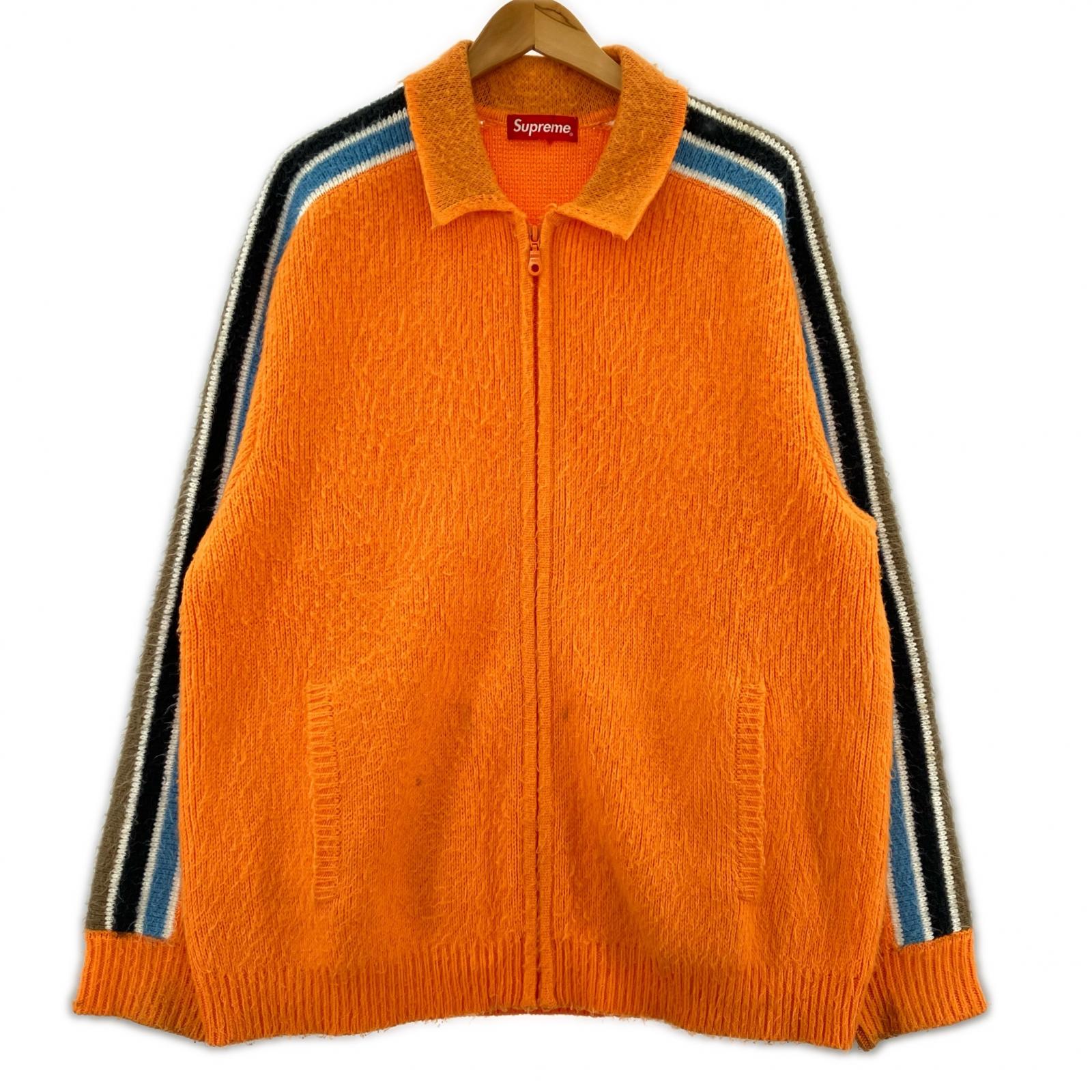 ニット Sleeve Stripe Zip Up Sweater オレンジ （）