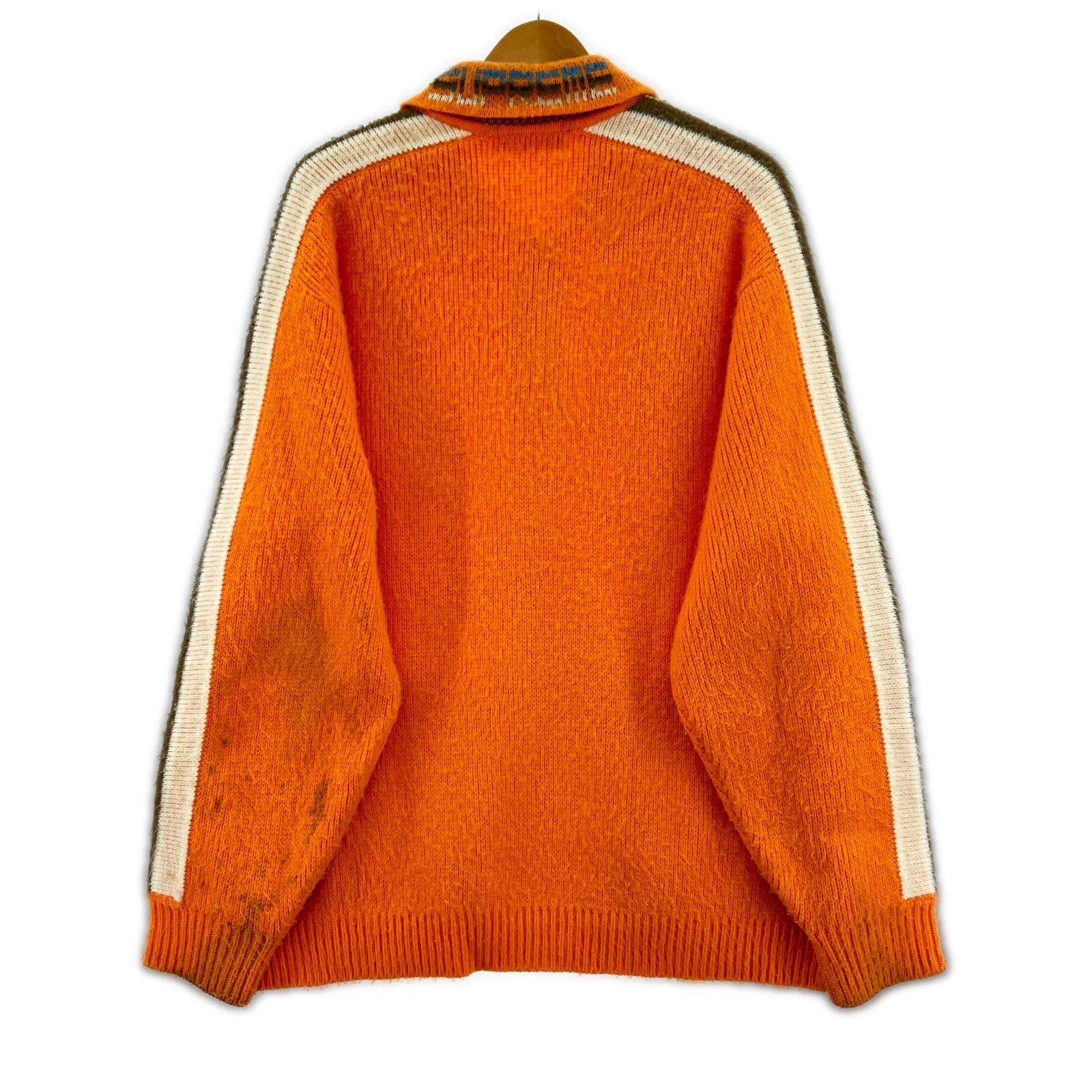 ニット Sleeve Stripe Zip Up Sweater オレンジ （）