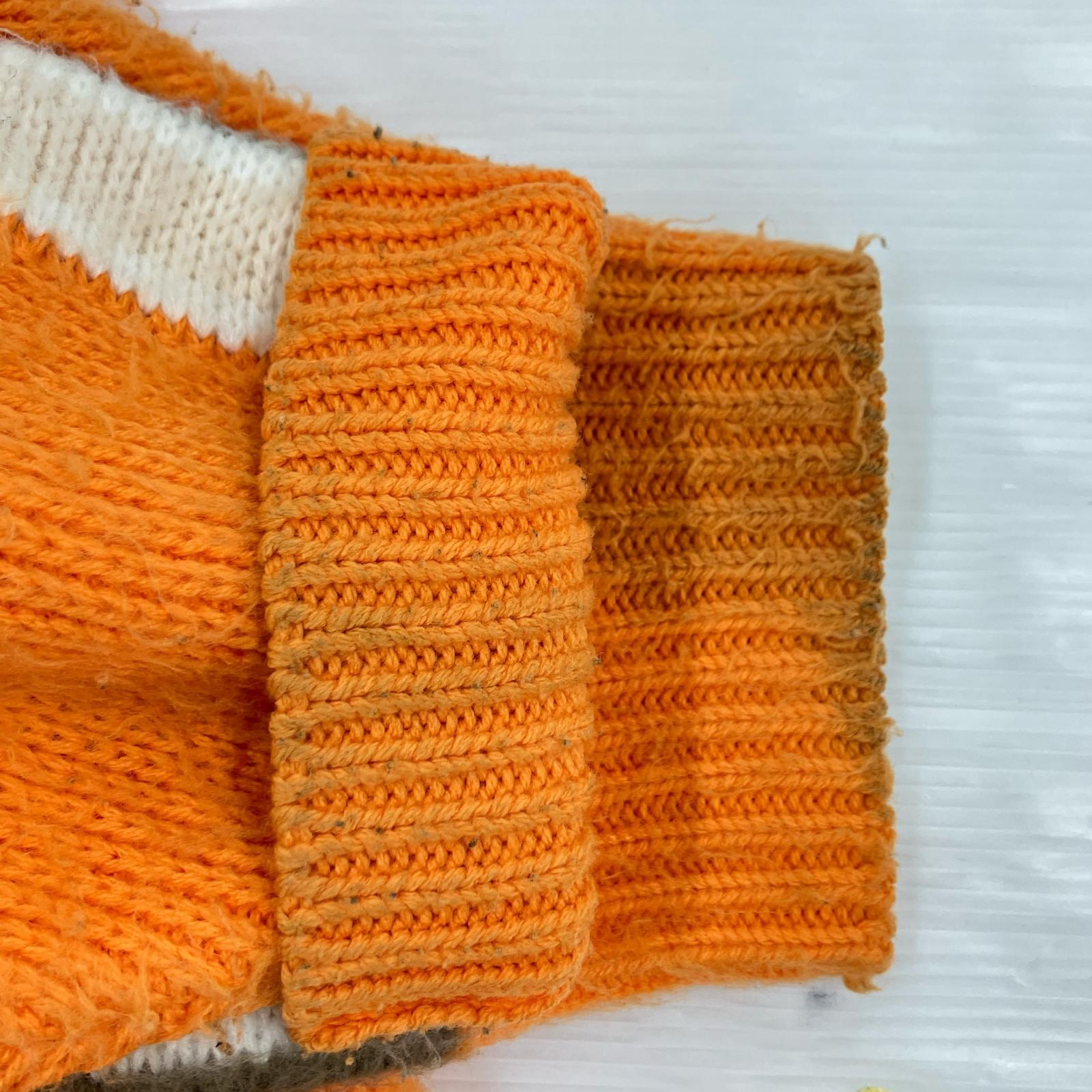ニット Sleeve Stripe Zip Up Sweater オレンジ （）