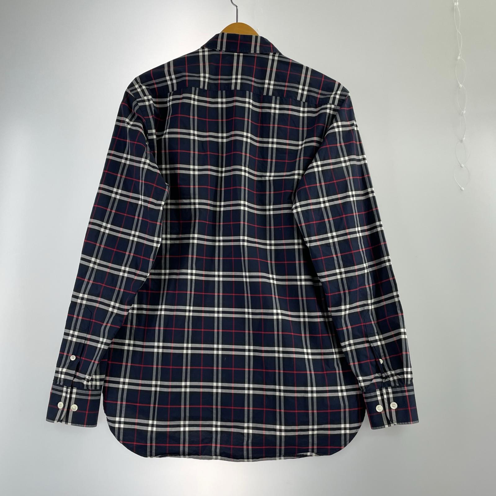 長袖シャツ LONDON ENGLAND L/Sチェックシャツ ネイビー S S ネイビー