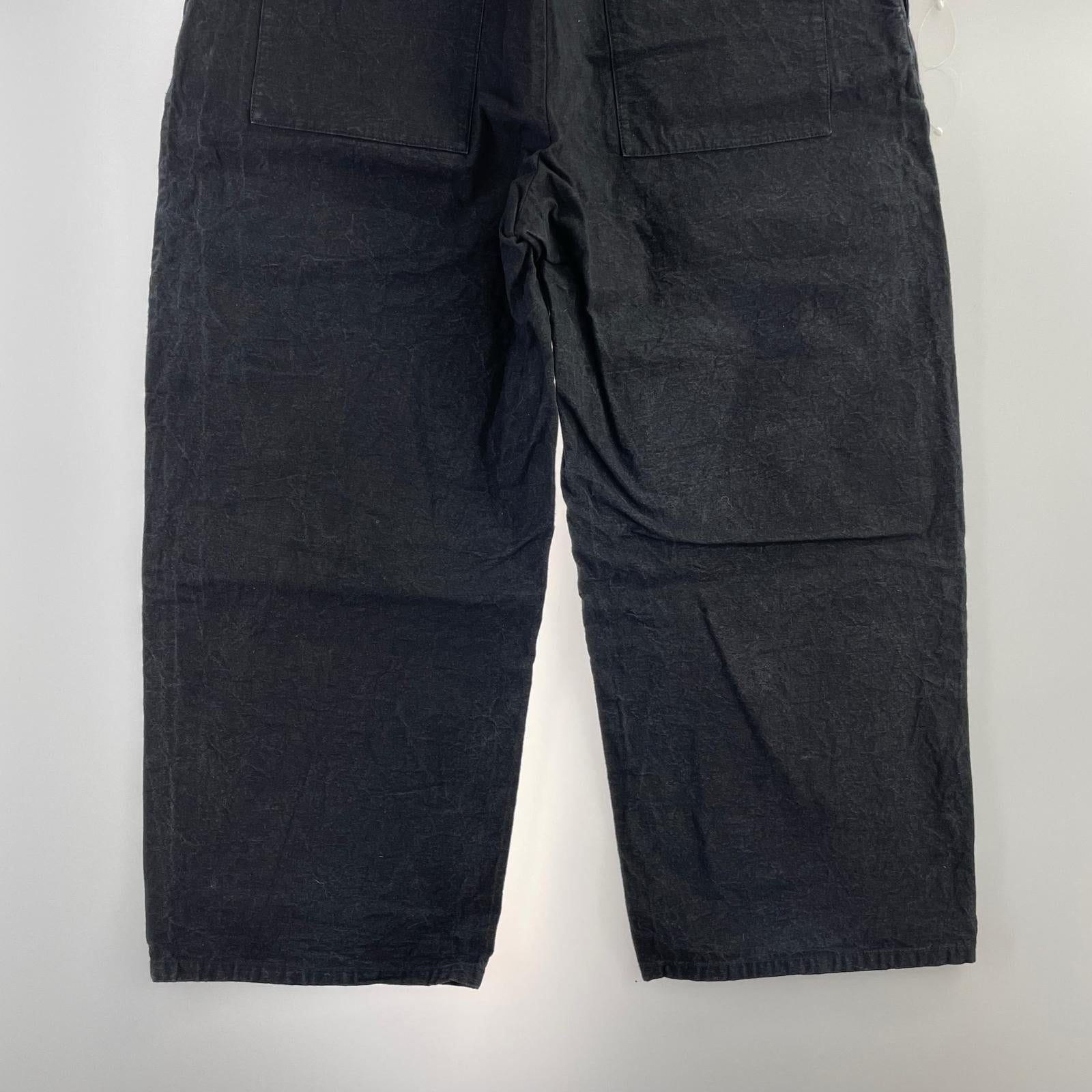 その他ボトムス MAN-TLE　ワックスコーティングパンツ　黒 M ブラック