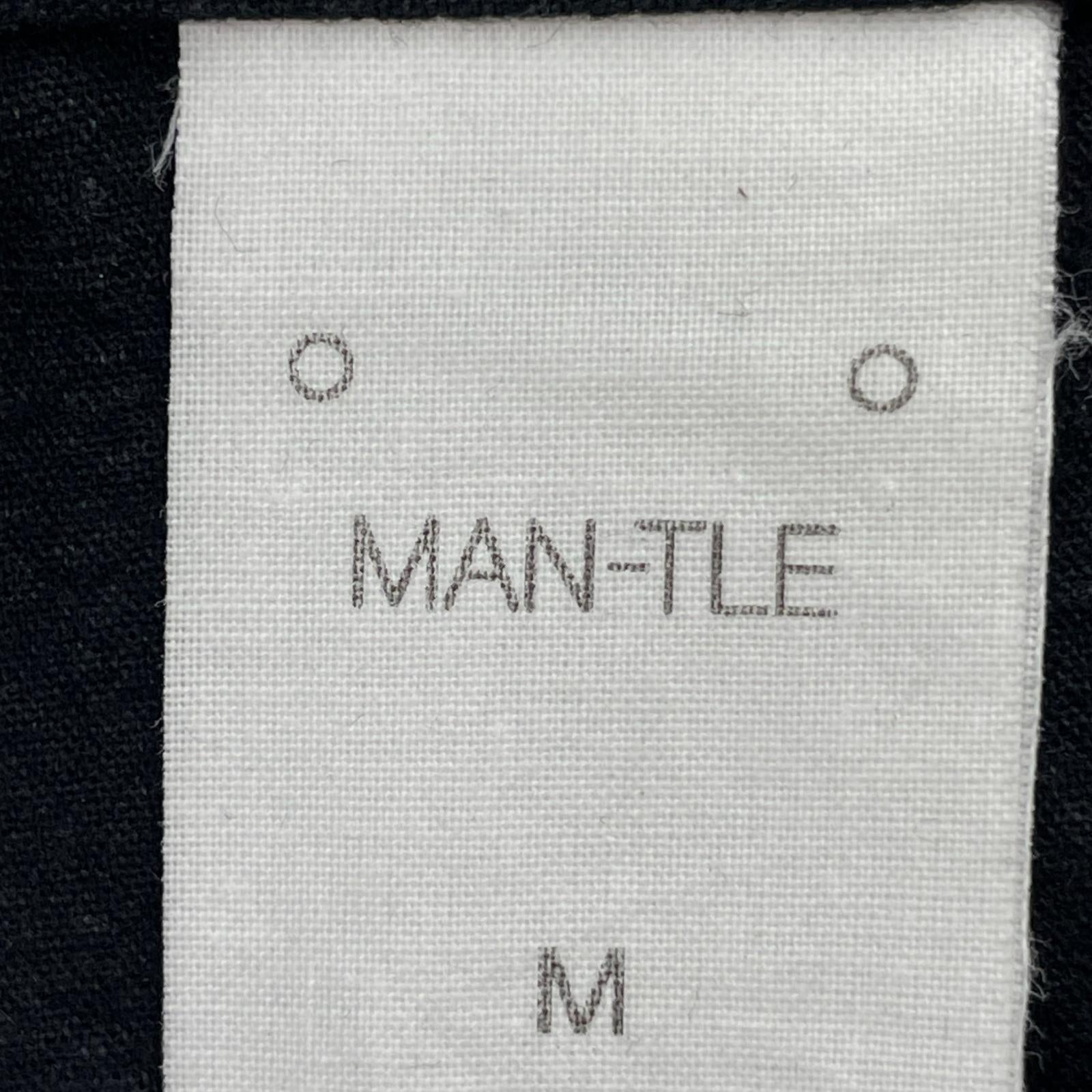 その他ボトムス MAN-TLE　ワックスコーティングパンツ　黒 M ブラック