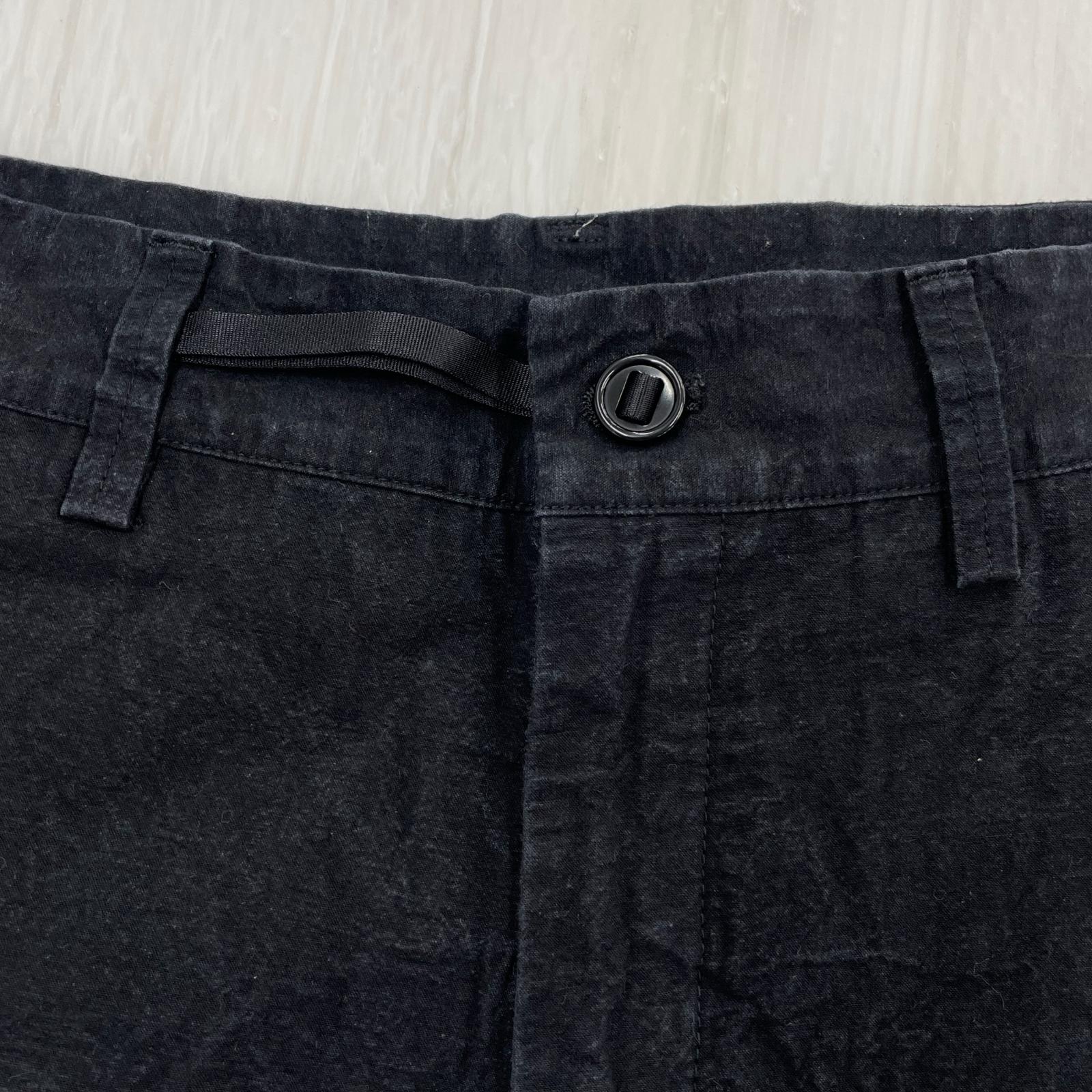 その他ボトムス MAN-TLE　ワックスコーティングパンツ　黒 M ブラック