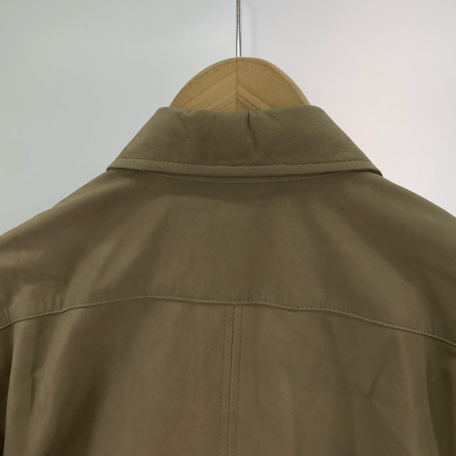 長袖シャツ LETHAER PULLOVER SHIRTS　M M ブラウン