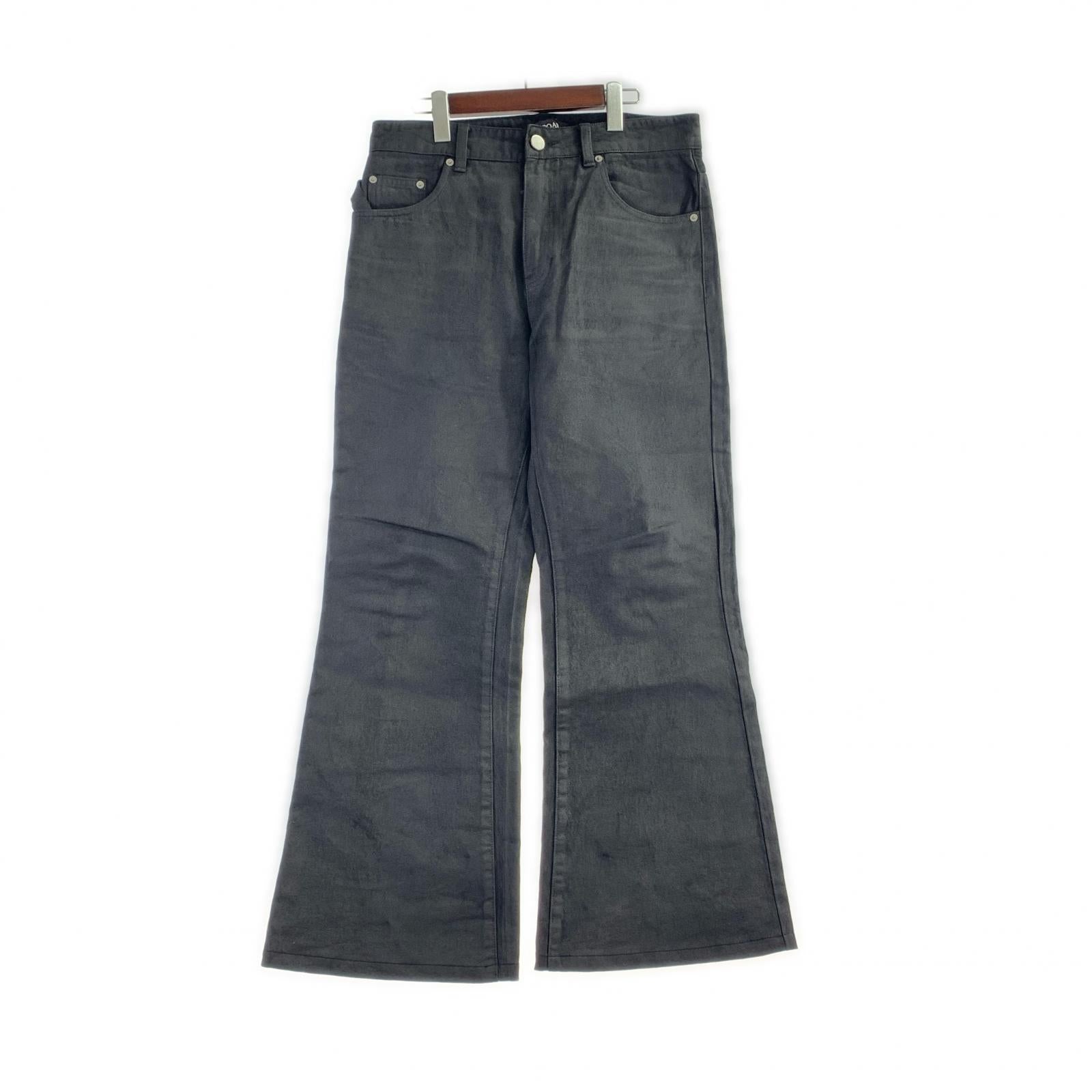 パンツ GOAR ARCHIVE STRAPPED FLARE OIL PANTS L ブラック